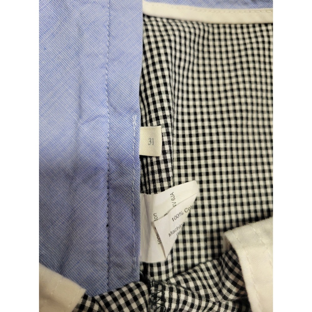 J.Crew Chino Shorts Men 31 Black White Gingham 11" Inseam Cotton Preppy Casual - Picture 8 of 9